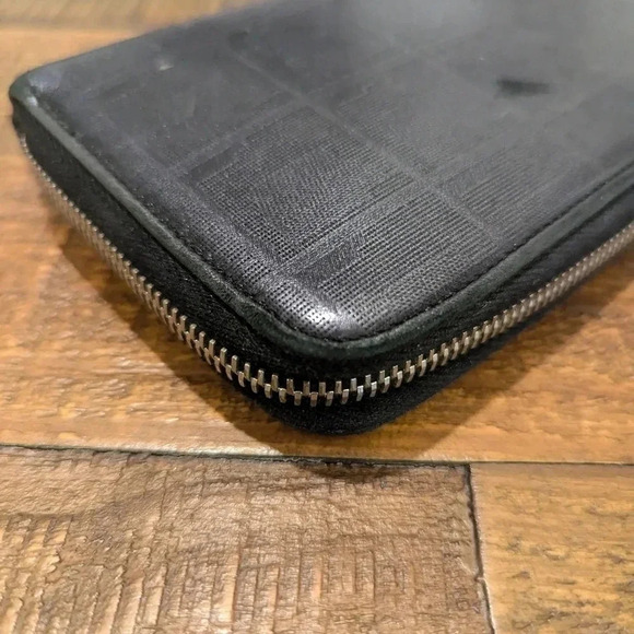 Authentic CHANEL New Travel Line Round Zip Long Wallet Purse PVC Black - Picture 6 of 15